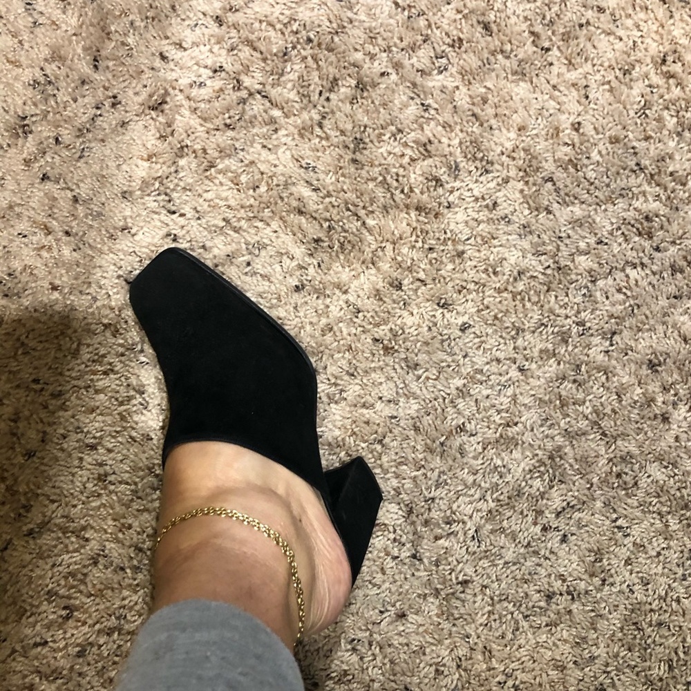 Classic black Chanel mule